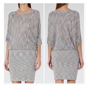 Reiss Sabra Knitted Blouson Dress Size 4